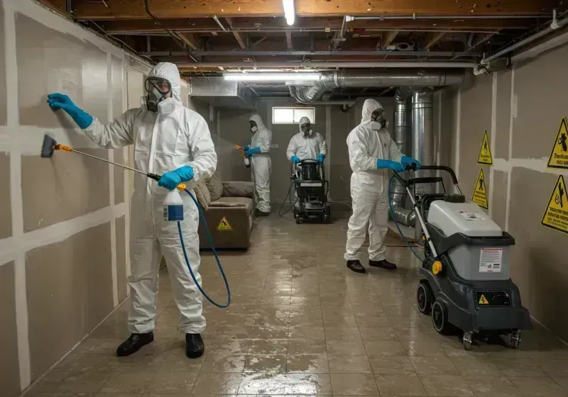 Basement Moisture Removal and Structural Drying process in Davis County, IA